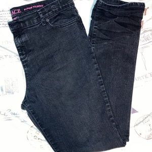 Girls black denim